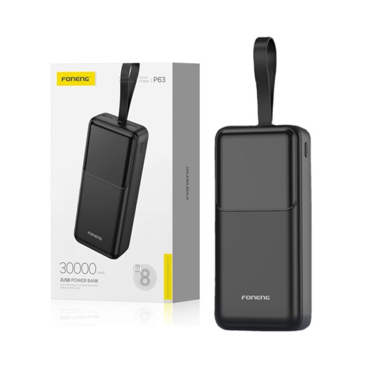 Power Bank Foneng P63 con 2 Outputs 30000mAh 22,5W Preto